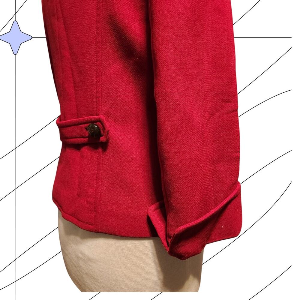 Talbots Red Wool Blazer - Size 4 - Picture 5 of 6